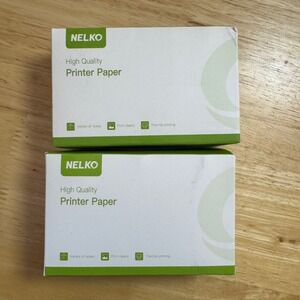 Nelko Thermal Printer Sticker Paper 54mm x 3.5m White Continuous 5 Rolls Total